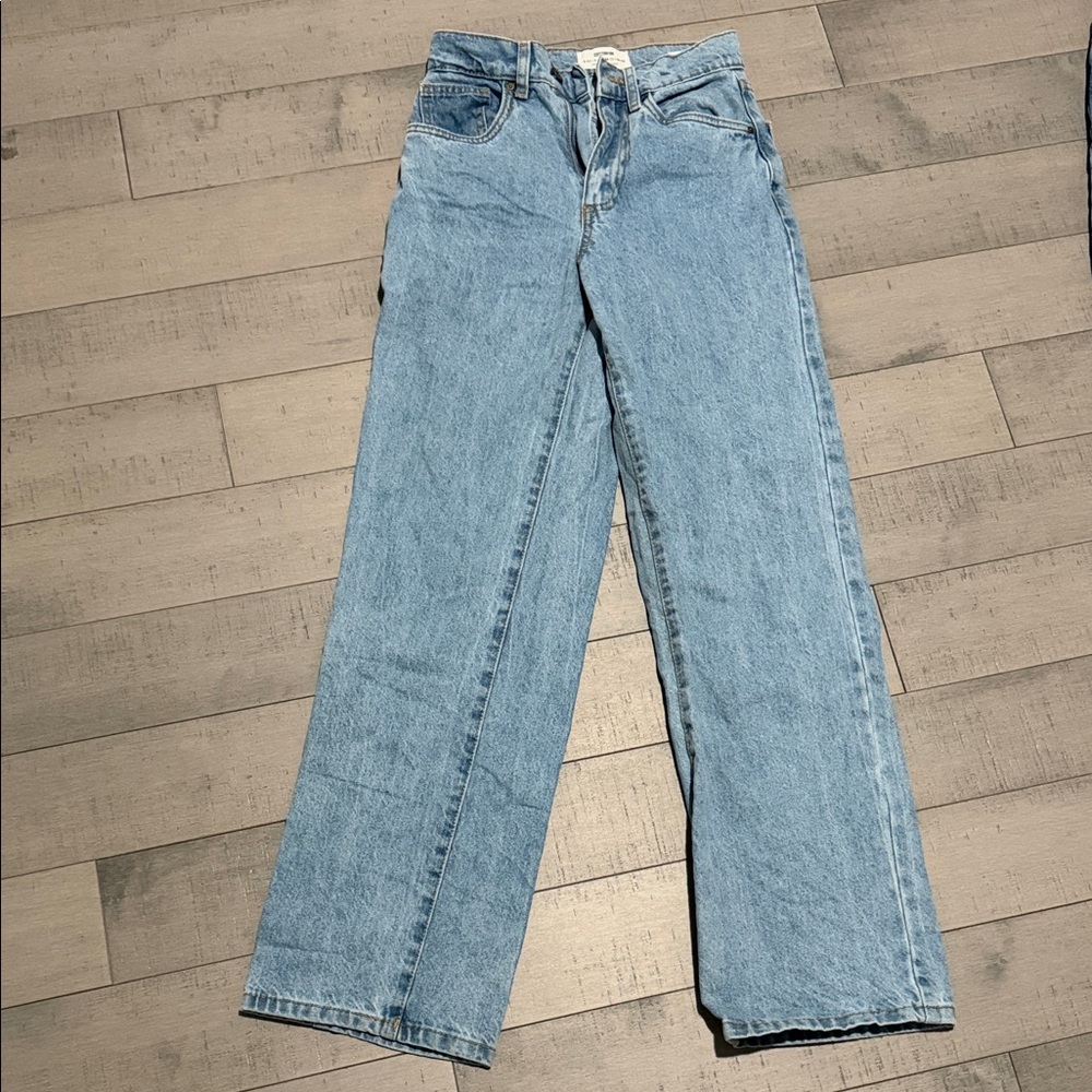 Cotton On Light Blue High-Rise Wide Leg Jeans